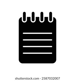 note pad icon Simple thin line logo