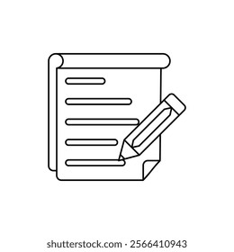 Note Pad icon with white background vector stock illustration