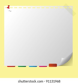 Note pad memory and bookmark.