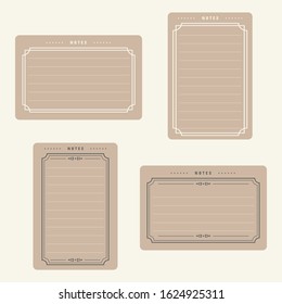Note pad minigalist vintage style