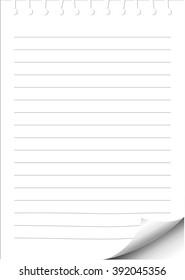 note pad paper line with ripped holes