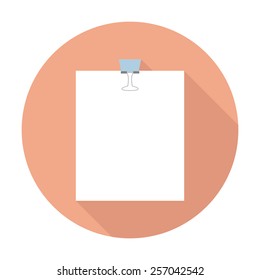  Note pad with paperclip icon