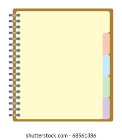 Note pad with spiral, Vector