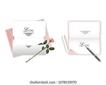 Note Pads top view on white Background.