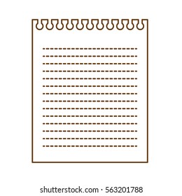 note page icon over white background. vector illustration