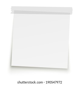 Note paper with adhesive strip