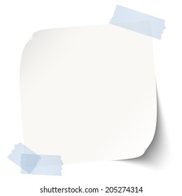 Note / paper with adhesive strip