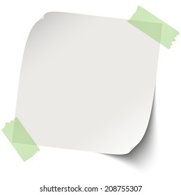 Note / paper with adhesive strip