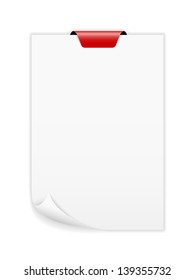The note paper with blank red tag / The note paper
