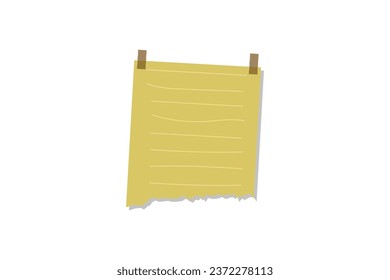 Note Paper. Blank reminder paper notes. Sticky Note. Vector Illustration editabel background