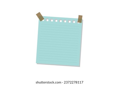Note Paper. Blank reminder paper notes. Sticky Note. Vector Illustration editabel background