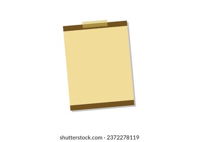 Note Paper. Blank reminder paper notes. Sticky Note. Vector Illustration editabel background