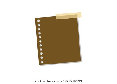 Note Paper. Blank reminder paper notes. Sticky Note. Vector Illustration editabel background