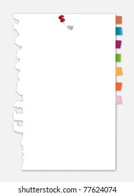 Note paper with bookmark