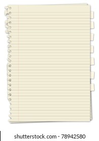 Note paper with bookmark