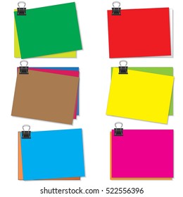 Note paper and clips, blank for information