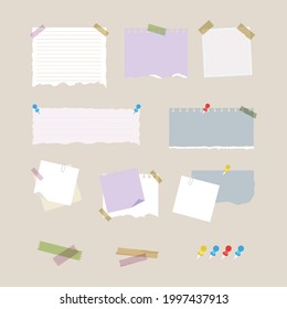 Note Paper Collection With Soft Colors