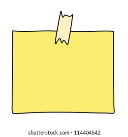 note paper drawing