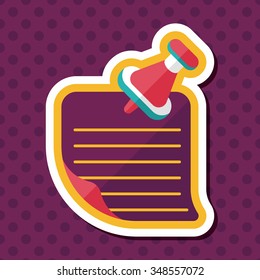 note paper flat icon with long shadow,eps10