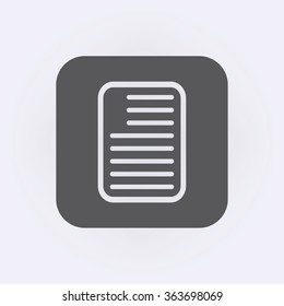 Note paper icon or document . Vector illustration