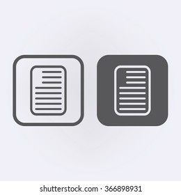 Note paper icon or document . Vector illustration