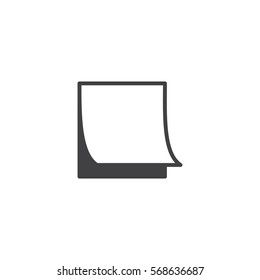 note paper icon. sign design