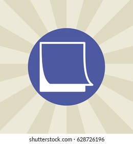 note paper icon. sign design. background