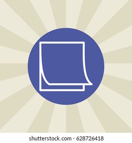 note paper icon. sign design. background