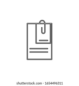 note paper icon. Simple thin line, outline vector of web icons for ui and ux, website or mobile application