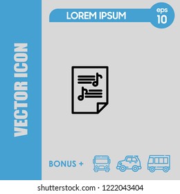 Note paper icon vector