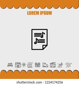 Note paper icon vector
