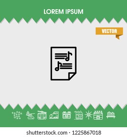Note paper icon vector