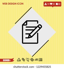 Note paper icon vector