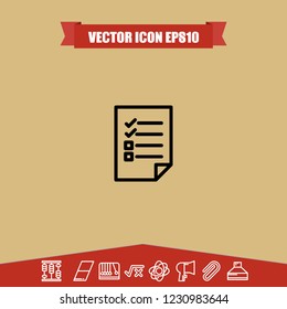 Note paper icon vector