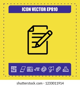 Note paper icon vector