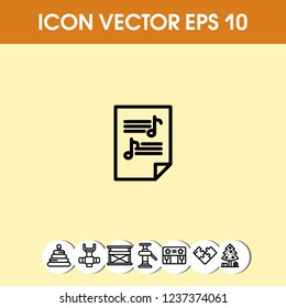 Note paper icon vector