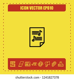 Note paper icon vector