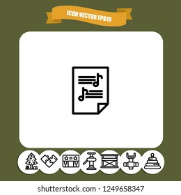 Note paper icon vector