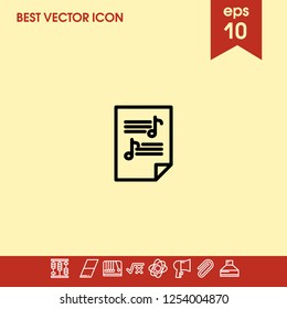 Note paper icon vector