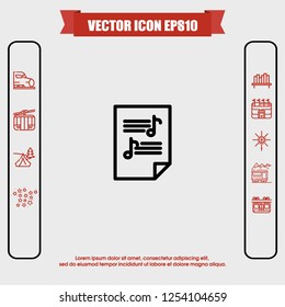 Note paper icon vector