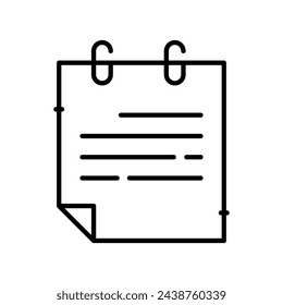 Note Paper icons vector strock illustration