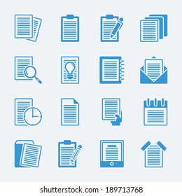 Note paper icons.Vector eps10