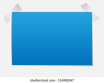 Note Paper, Isolated On Black Background, Vector Illustration