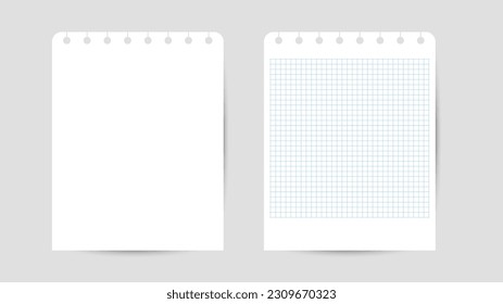 Note paper , isolated on gray  background , illustration Vector EPS 10