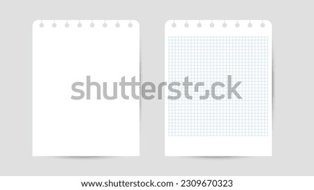 Note paper , isolated on gray  background , illustration Vector EPS 10