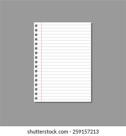 note paper isolated on white.