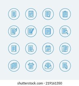Note paper line icons.Vector eps10 