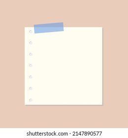 note paper with lines , to do list  isolated on white background ,Vector illustration EPS 10