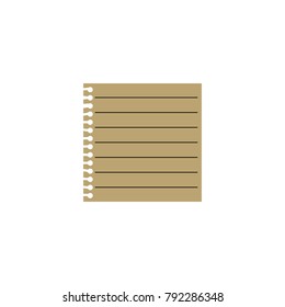Note paper. List paper flat. Vector illustration on white background