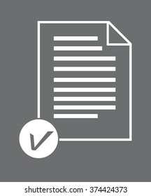 Note paper list icon on gray background vector illustration